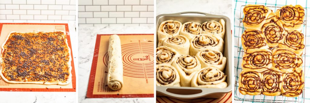 making cinnamon rolls pictures