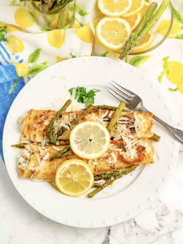 CHICKEN AND ASPARAGUS CREPES Story