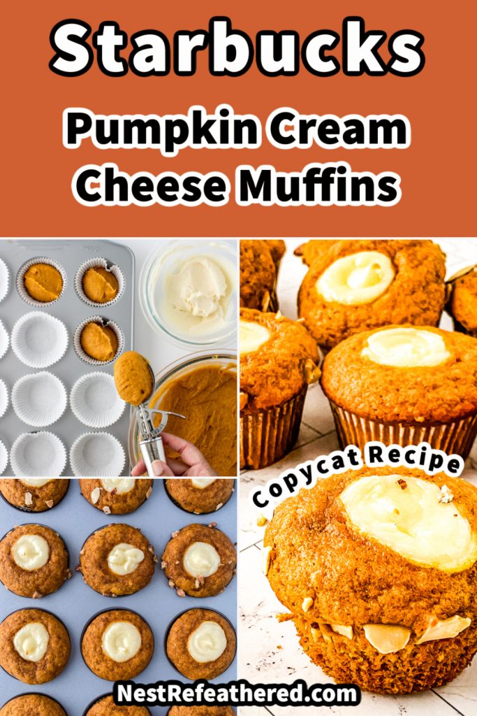 collage pin of pumpkin muffins