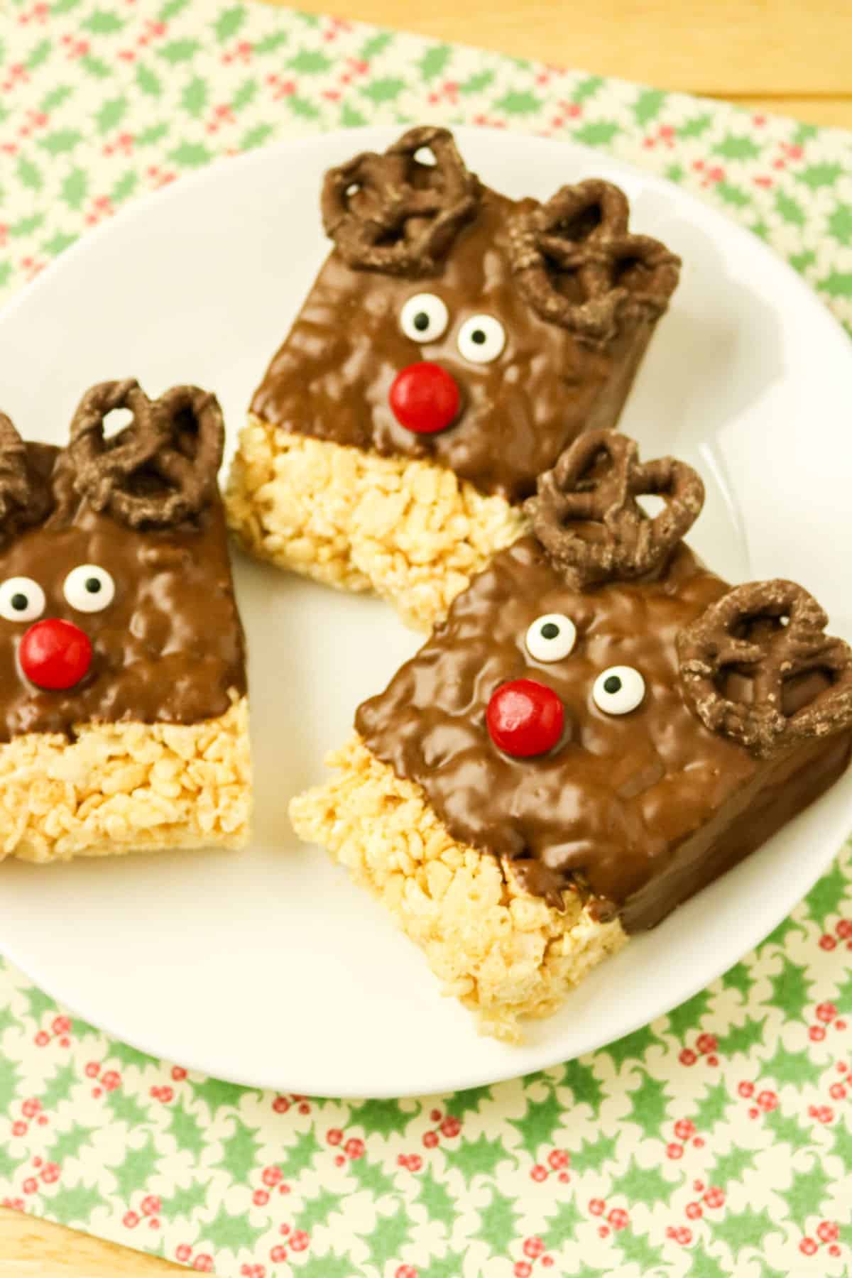 Easy Reindeer Rice Krispie Treats