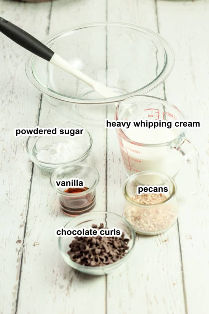 whipped cream topping ingredients for possum pie