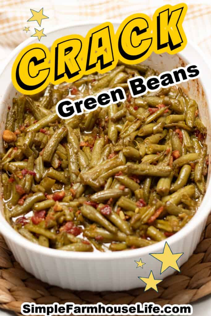 crack green beans in a casserole dish pin