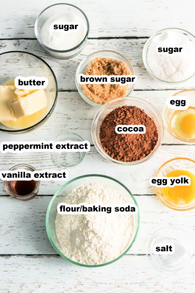 ingredients chocolate mint cookies