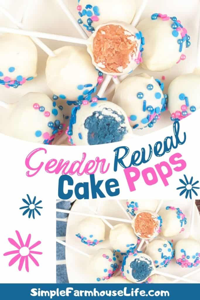 gender reveal cake pops pin